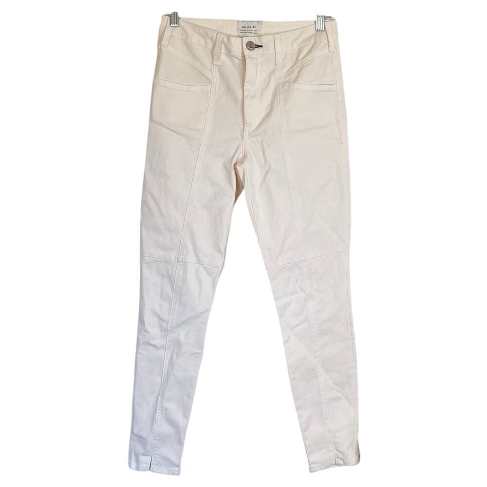 MCGUIRE San Pietro Skinny Jeans Dame Off White Denim Size 28 93A